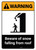 Warning: Beware of Snow Falling From Roof with Ion ANSI Portrait - Wall Sign