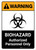 Warning: Biohazard Authorized Personnel Only with Icon ANSI Portrait - Wall Sign