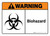 Warning: Biohazard with Icon ANSI Landscape - Wall Sign