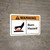 Warning: Burn Hazard with Icon ANSI Landscape - Wall Sign
