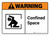 Warning: Confined Space with Icon ANSI Landscape - Wall Sign