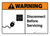 Warning: Disconnect Before Servicing with Icon ANSI Landscape - Wall Sign