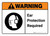 Warning: Ear Protection Required with Icon ANSI Landscape - Wall Sign