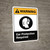 Warning: Ear Protection Required with Icon ANSI Portrait - Wall Sign