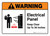 Warning: Electrical Panel Keep Clear 36 Inches with Icon ANSI Landscape - Wall Sign