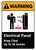 Warning: Electrical Panel Keep Clear 36 Inches with Icon ANSI Portrait - Wall Sign