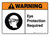 Warning: Eye Protection Required with Icon ANSI Landscape - Wall Sign