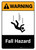 Warning: Fall Hazard with Icon ANSI Portrait - Wall Sign
