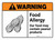 Warning: Food Allergy Food May Contain Peanuts with Icon ANSI Landscape - Wall Sign