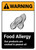 Warning: Food Allergy - Our Products are Cooked in Peanut Oil with Icon ANSI Portrait - Wall Sign