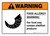 Warning: Food Allergy Warning - Our Food May Contain Shellfish with Icon ANSI Landscape - Wall Sign