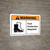 Warning: Foot Protection Required with Icon ANSI Landscape - Wall Sign