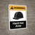 Warning: Hard Hat Area with Icon ANSI Portrait - Wall Sign