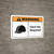 Warning: Hard Hat Required with Icon ANSI Landscape - Wall Sign