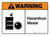 Warning: Hazardous Waste with Icon ANSI Landscape - Wall Sign