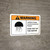 Warning: Jellyfish Stings Can Be Painful Stay Out Of Water with Icon ANSI Landscape - Wall Sign