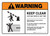 Warning: Keep Clear Gate May Move At Any Time with Icons ANSI Landscape - Wall Sign