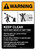 Warning: Keep Clear Gate May Move At Any Time with Icons ANSI Portrait - Wall Sign