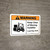 Warning: Keep Clear of Moving Forklifts Loads May Shift with Icon ANSI Landscape - Wall Sign