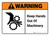 Warning: Keep Hands Out of Machinery with Icon ANSI Landscape - Wall Sign