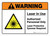 Warning: Laser In Use Authorized Personnel Only with Icon ANSI Landscape - Wall Sign