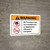 Warning: No Furniture Air Conditioners Or Appliances Allowed In Dumpster with Icons ANSI Landscape - Wall Sign