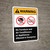Warning: No Furniture Air Conditioners Or Appliances Allowed In Dumpster with Icons ANSI Portrait - Wall Sign