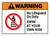 Warning: No Lifeguard on Duty with Icon ANSI Landscape - Wall Sign
