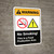 Warning: No Smoking This is a Food Production Area with Icon ANSI Portrait - Wall Sign