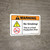 Warning: No Smoking This is a Food Production Area with Icons ANSI Landscape - Wall Sign