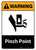Warning: Pinch Point with Icon ANSI Portrait - Wall Sign