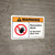 Warning: Renovation Work Do Not Enter Work Area with Icon ANSI Landscape - Wall Sign