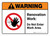 Warning: Renovation Work Do Not Enter Work Area with Icon ANSI Landscape - Wall Sign
