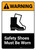 Warning: Safety Shoes Must be Worn with Icon ANSI Portrait - Wall Sign