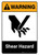Warning: Shear Hazard with Icon ANSI Portrait - Wall Sign