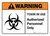 Warning: Toxin In Use Authorized Personnel Only with Icon ANSI Landscape - Wall Sign