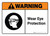 Warning: Wear Eye Protection with Icon ANSI Landscape - Wall Sign