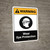 Warning: Wear Eye Protection with Icon ANSI Portrait - Wall Sign