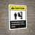 Caution: Controlled Area Authorized Entry with Icon ANSI Portrait - Wall Sign