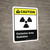 Caution: Exclusion Area Radiation with Icon ANSI Portrait - Wall Sign