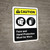 Caution: Face and Hand Protection Must be Worn with Icon ANSI Portrait - Wall Sign