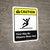 Caution: Floor May Be Slippery When Wet with Icon ANSI Portrait - Wall Sign