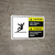 Caution: Floor Slippery When Wet Bilingual Spanish with Icon ANSI Landscape - Wall Sign