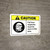 Caution: Full Face Respirator Worn in This Area with Icon ANSI Landscape - Wall Sign