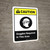 Caution: Goggles Required in This Area with Icon ANSI Portriat - Wall Sign