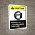 Caution: Hard Hat and Eye Protection Required with Icon ANSI Portrait - Wall Sign