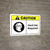 Caution: Hard Hat Required with Icon ANSI Landscape - Wall Sign