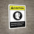 Caution: Hazardous Noise Area Wear Ear Protection with Icon ANSI Portriat - Wall Sign