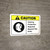 Caution: Hearing Protection Required Beyond This Point with Icon ANSI Landscape - Wall Sign