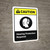 Caution: Hearing Protection Required with Icon ANSI Portrait - Wall Sign